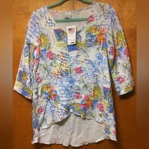 Color Me Cotton Layered Blouse - Small